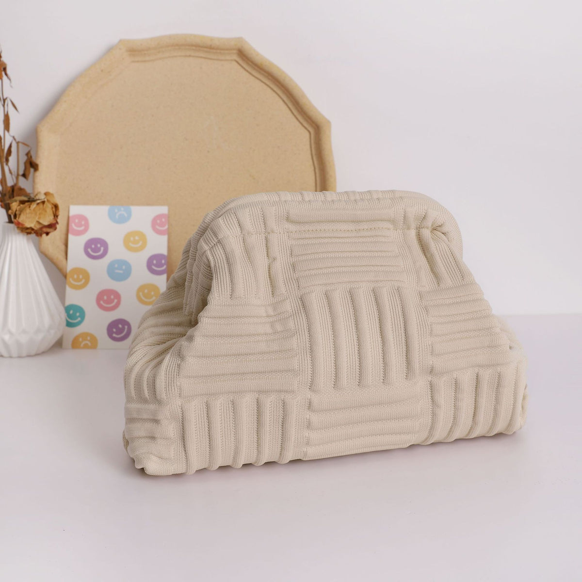 Soft Textured Cloud Clutch