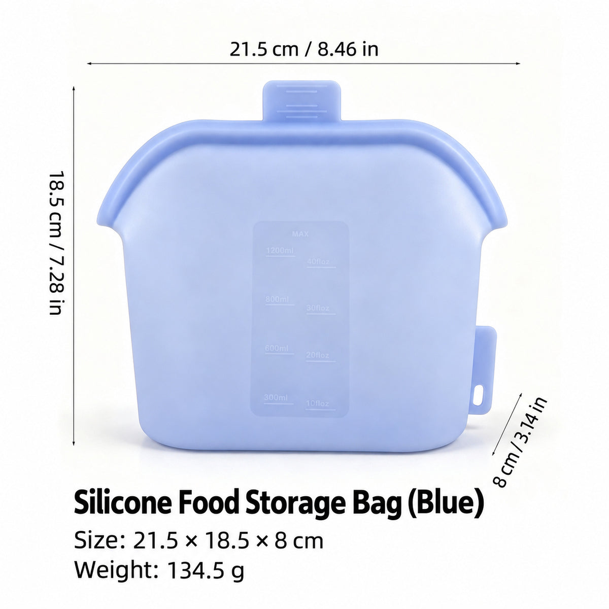 Magnetic-Seal Reusable Silicone Food Storage Bag