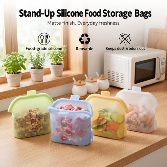 Magnetic-Seal Reusable Silicone Food Storage Bag