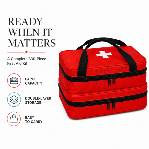 330-Piece Waterproof First Aid Kit