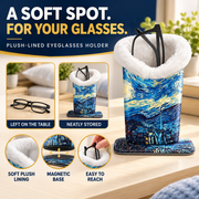 Plush-Lined Eyeglasses Holder Stand