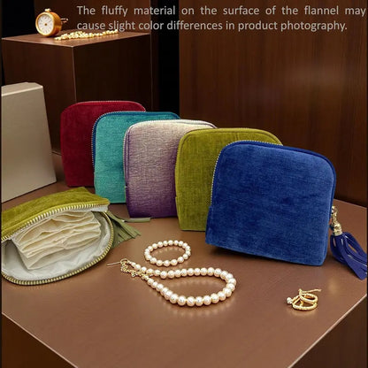 5-Compartment Travel Jewelry Pouch