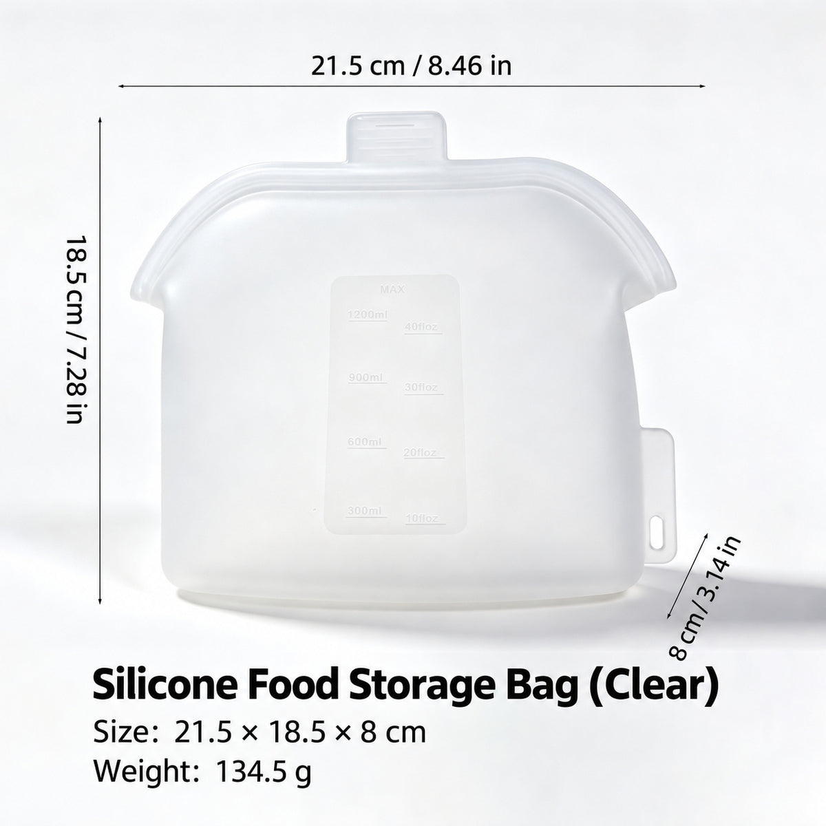 Magnetic-Seal Reusable Silicone Food Storage Bag