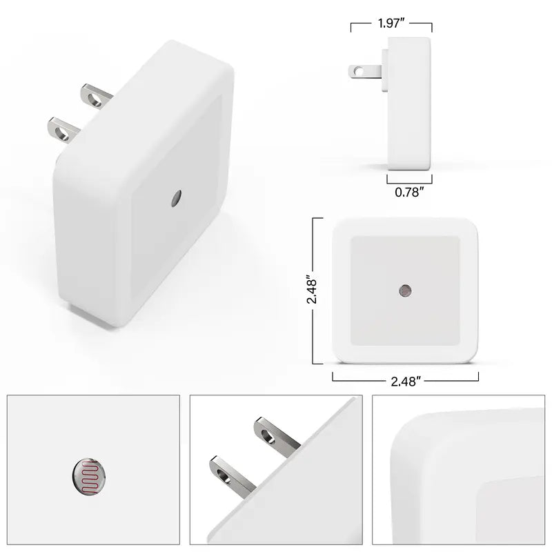 Dusk-to-Dawn Plug-In Night Lights – 6 Pack
