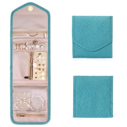 Travel Jewelry Organizer， Case Foldable Jewelry Roll