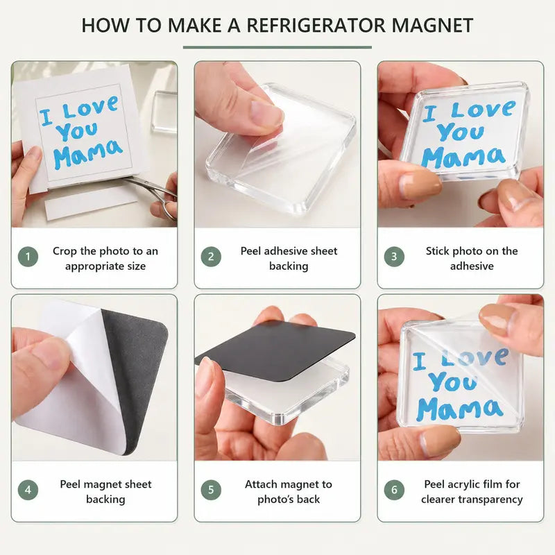 DIY Acrylic Photo Fridge Magnet Kit