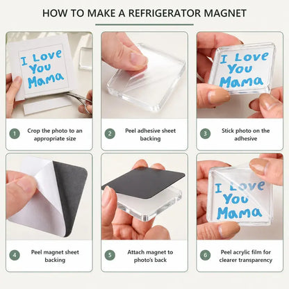 DIY Acrylic Photo Fridge Magnet Kit