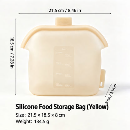 Magnetic-Seal Reusable Silicone Food Storage Bag