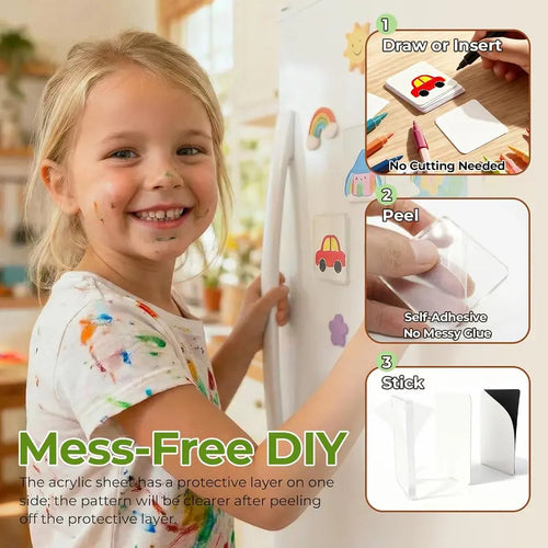 DIY Acrylic Photo Fridge Magnet Kit