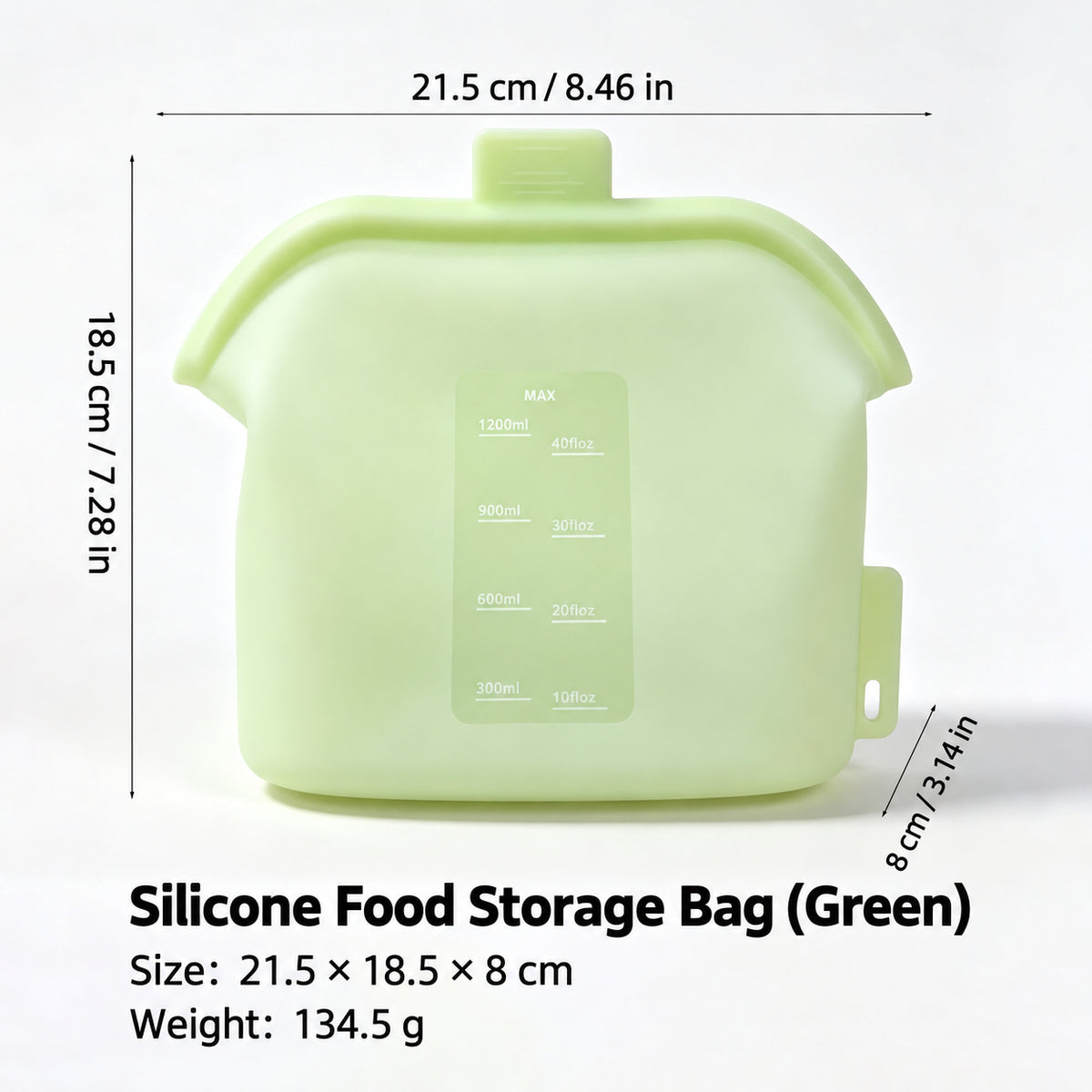 Magnetic-Seal Reusable Silicone Food Storage Bag