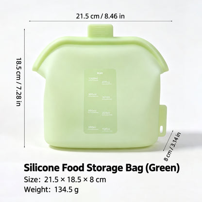 Magnetic-Seal Reusable Silicone Food Storage Bag