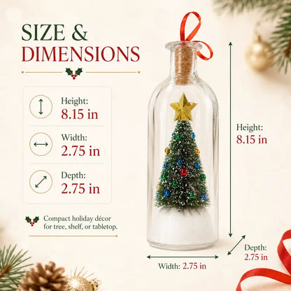 Recordable Christmas Message Bottle Ornament
