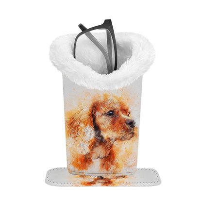 Plush-Lined Eyeglasses Holder Stand