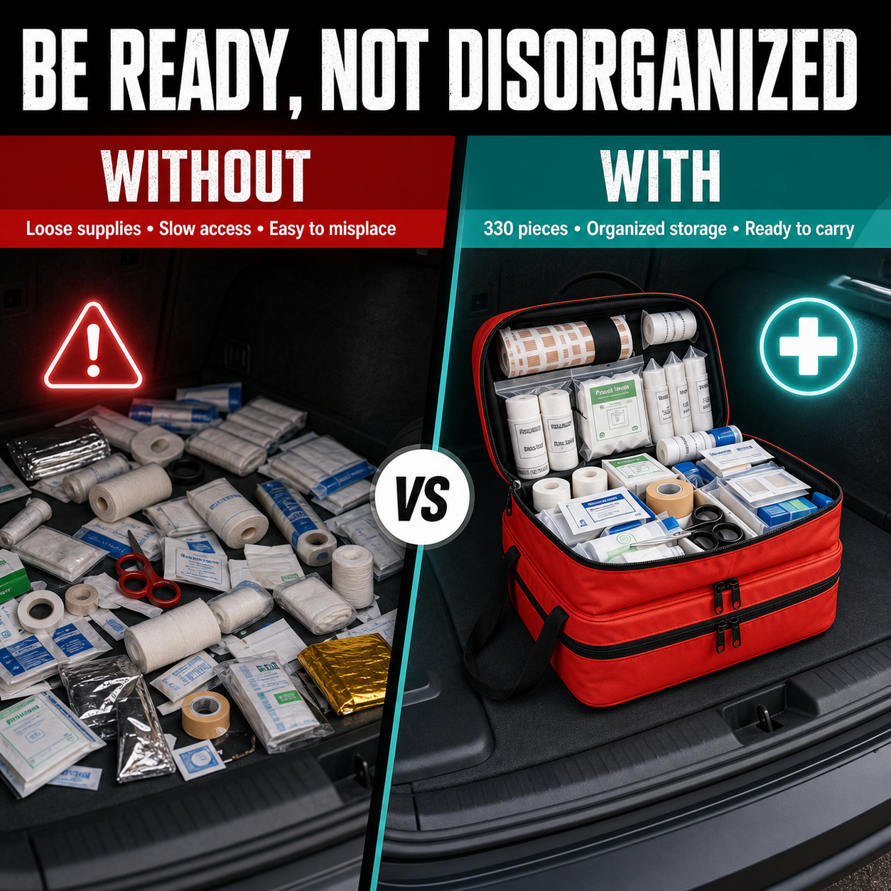 330-Piece Waterproof First Aid Kit