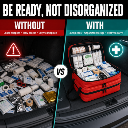 330-Piece Waterproof First Aid Kit