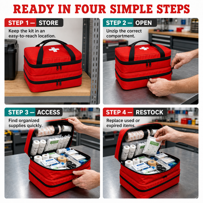 330-Piece Waterproof First Aid Kit