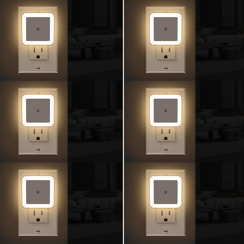 Dusk-to-Dawn Plug-In Night Lights – 6 Pack