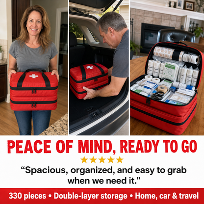 330-Piece Waterproof First Aid Kit