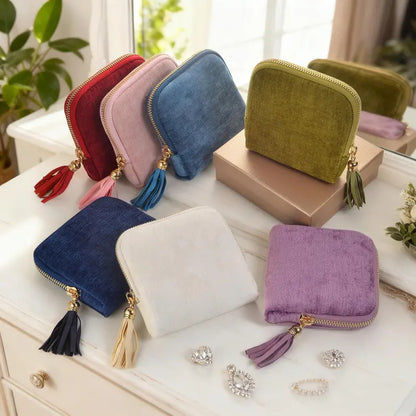 5-Compartment Travel Jewelry Pouch