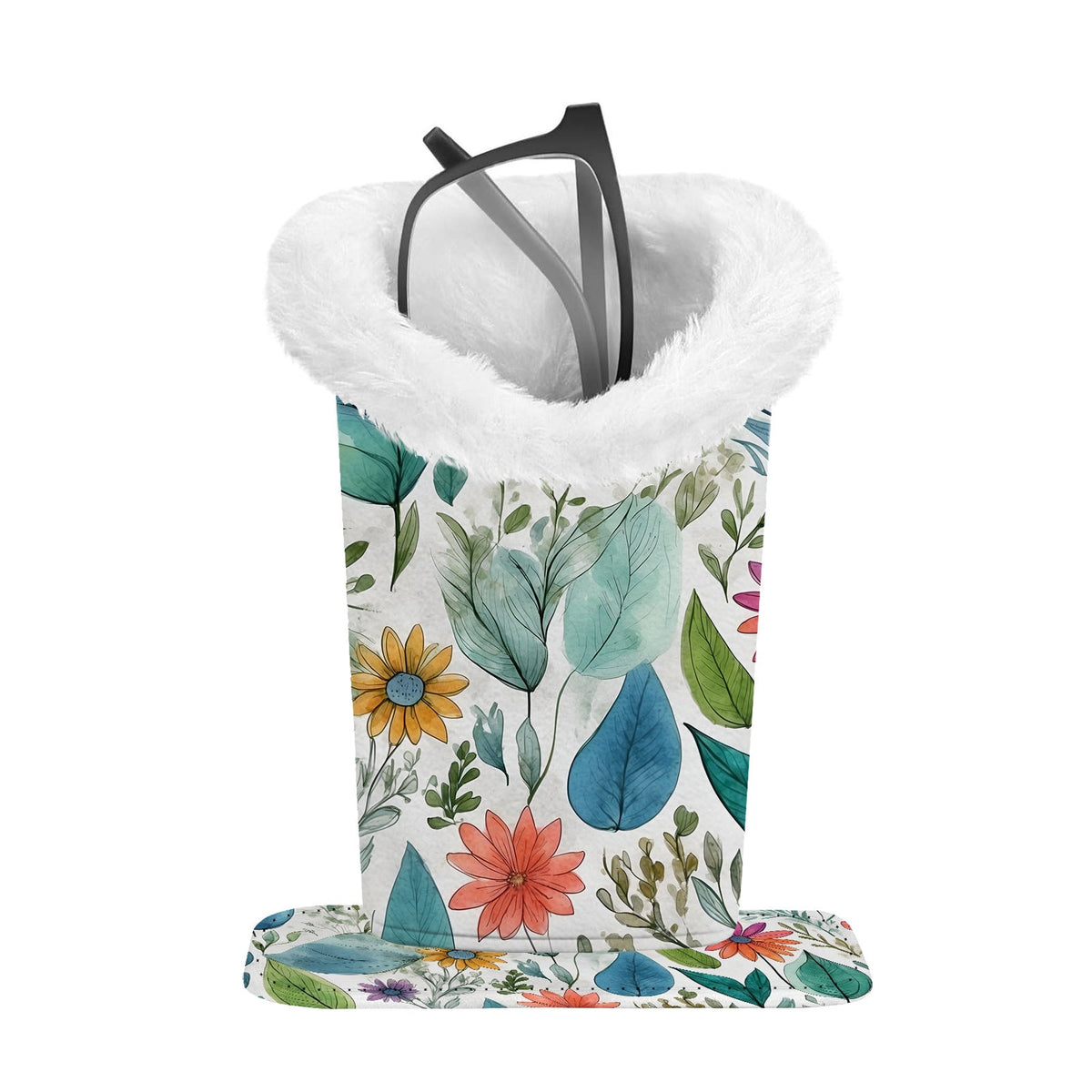 Plush-Lined Eyeglasses Holder Stand