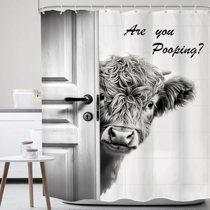 Are You Pooping? Donkey Shower Curtain