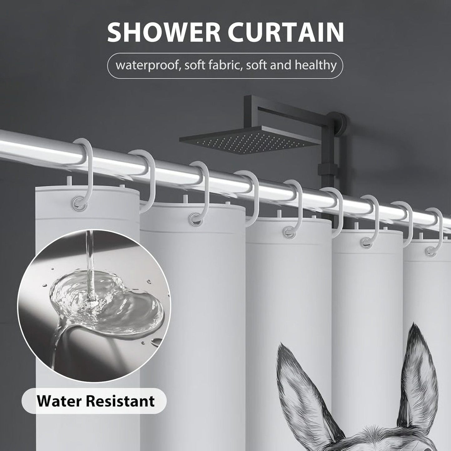 Are You Pooping? Donkey Shower Curtain