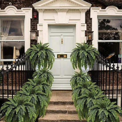 🔥Last Day 60% OFF🔥Oversized Pre-Lit Artificial Boston Ferns --No watering. No fading