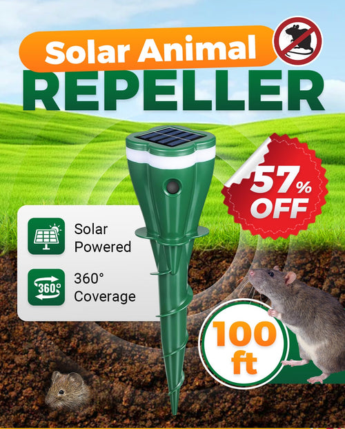 🌸Summer Sale 50% OFF☘️Solar Powered Waterproof Screw Mole Repellent