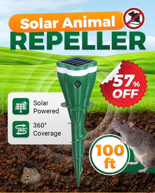 🌸Summer Sale 50% OFF☘️Solar Powered Waterproof Screw Mole Repellent