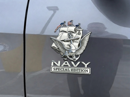 🔥 Father’s Day Sale -🎁U.S. Navy Special Edition Metal Vehicle Badge