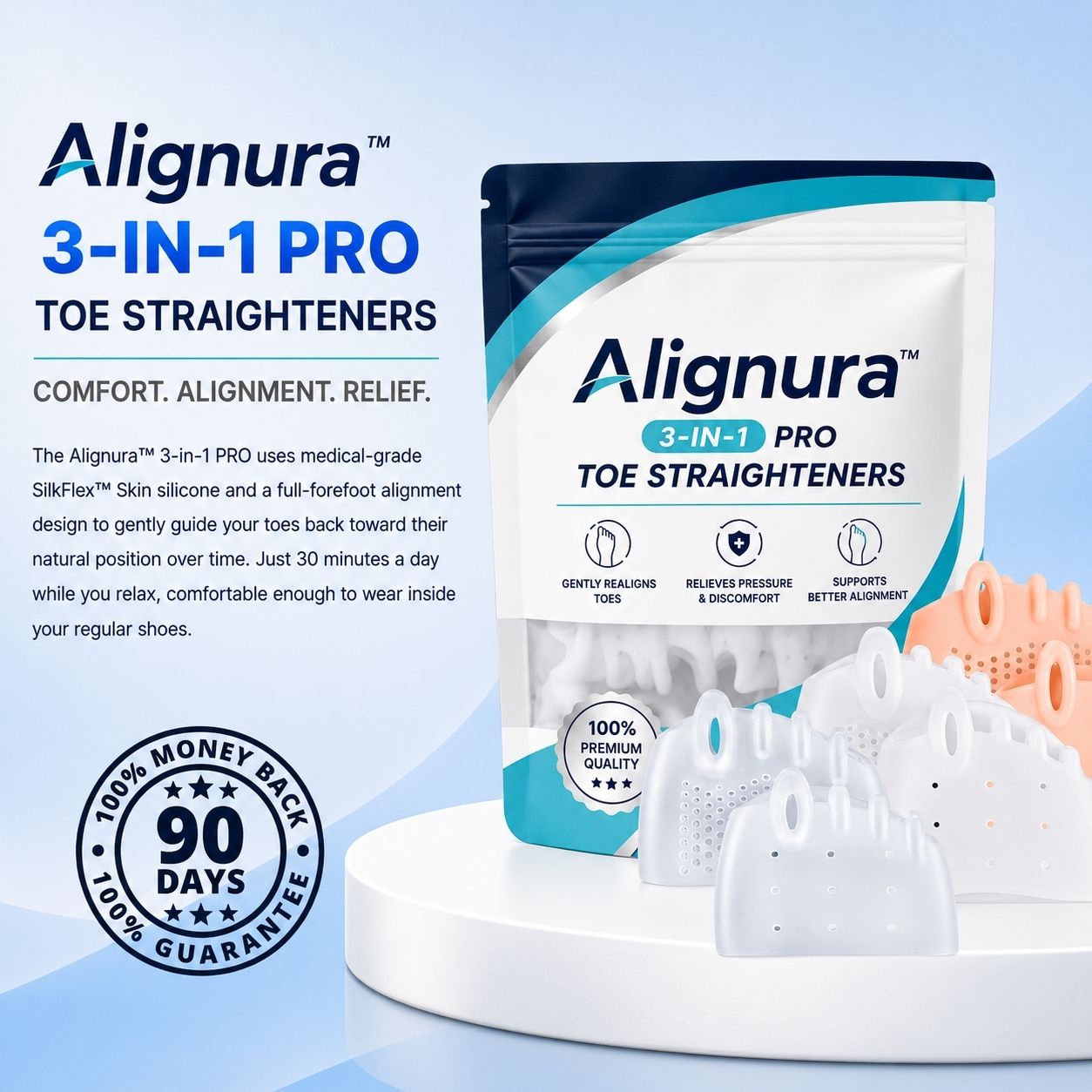 3-in-1 PRO TOE STRAIGHTENERS