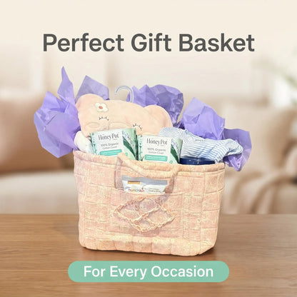 Large Capacity Floral Car Interior Storage Basket