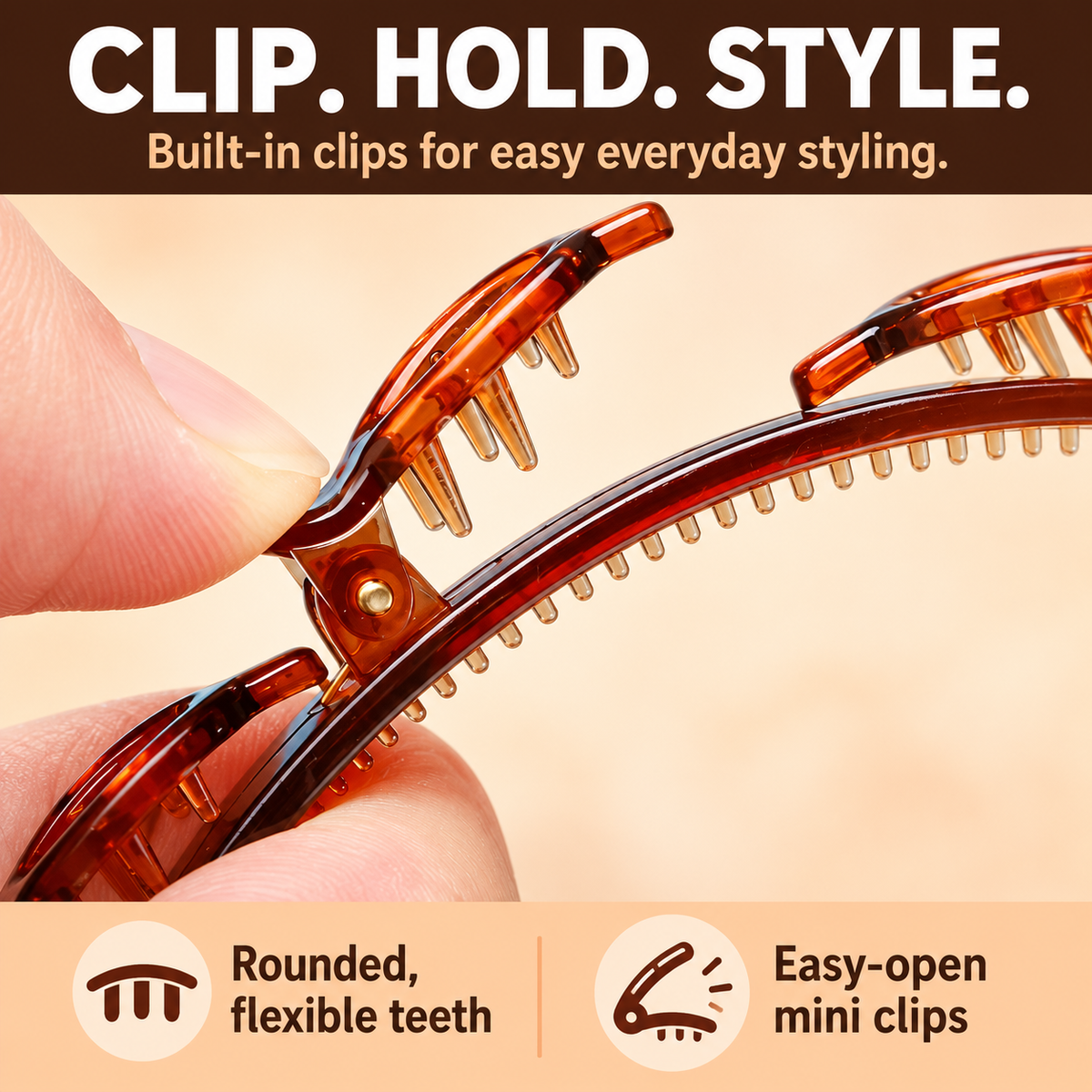 Built-In Clip Styling Headband