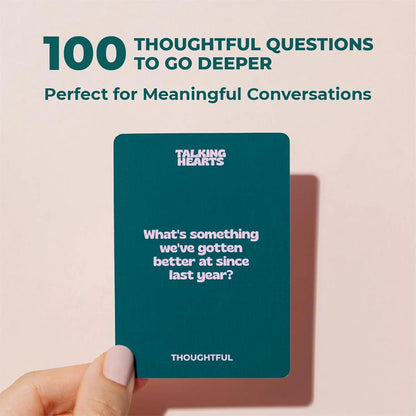 Talking Hearts: Couple Card Game For Date Nights & Travel - 200 Questions