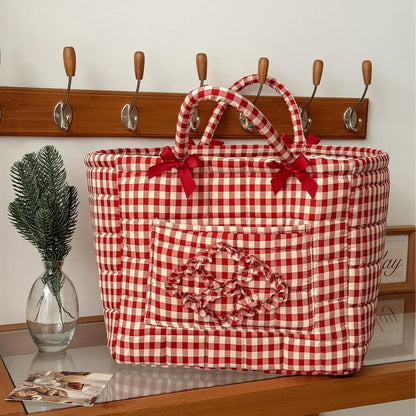 Large Capacity Floral Car Interior Storage Basket