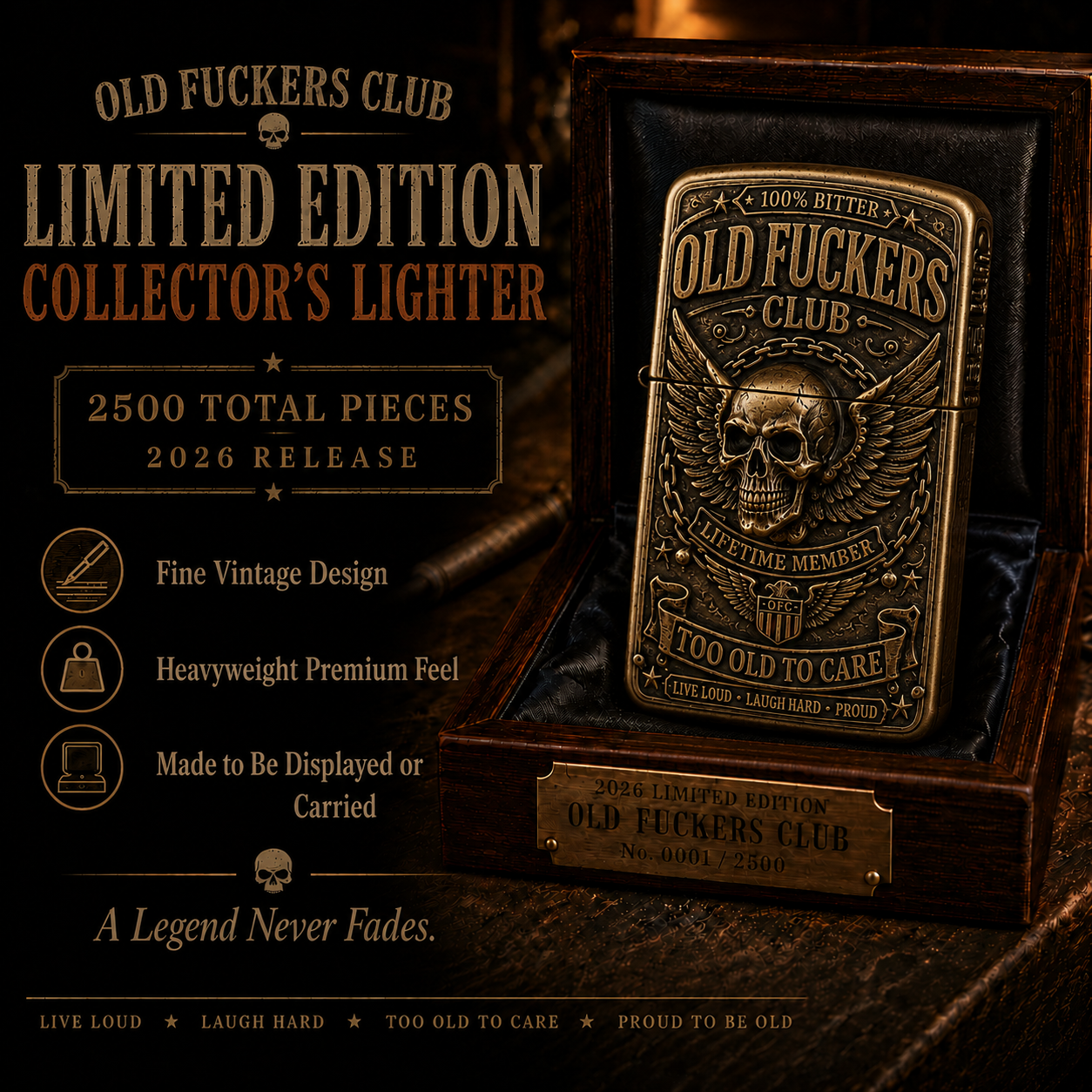 Old Fuckers Club lighter side and finish