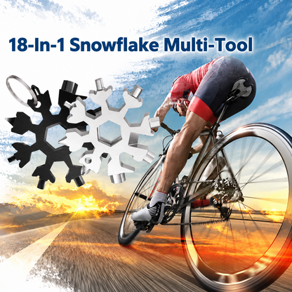 Viral 18‑in‑1 Snowflake Multi‑tool Stainless Steel Portable Wrench ❄️