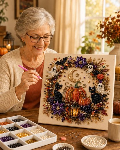 👻 Halloween Ghost Pearl Art DIY Kit - BUY 2 FREE SHIPPING