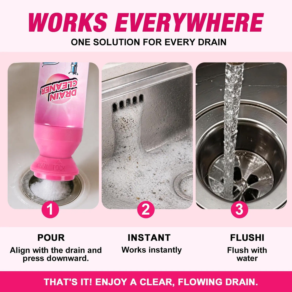 50%OFF⏳NOW-Household Safe Foam Mousse Drain Cleaner✨