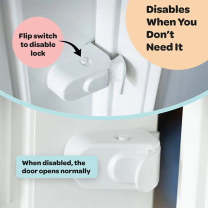 The Snap-On Door Lock Kids Can't Reach or Defeat - No Tools or Adhesives Required