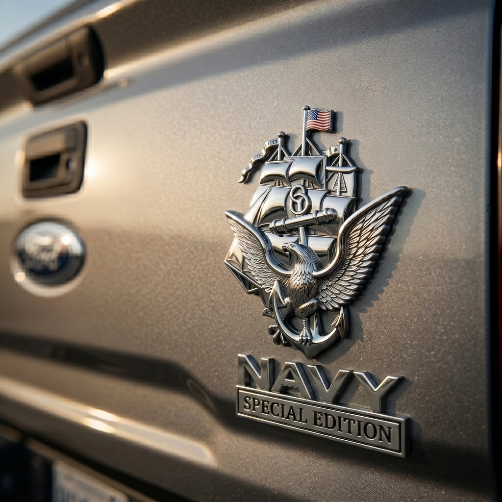 🔥 Father’s Day Sale -🎁U.S. Navy Special Edition Metal Vehicle Badge