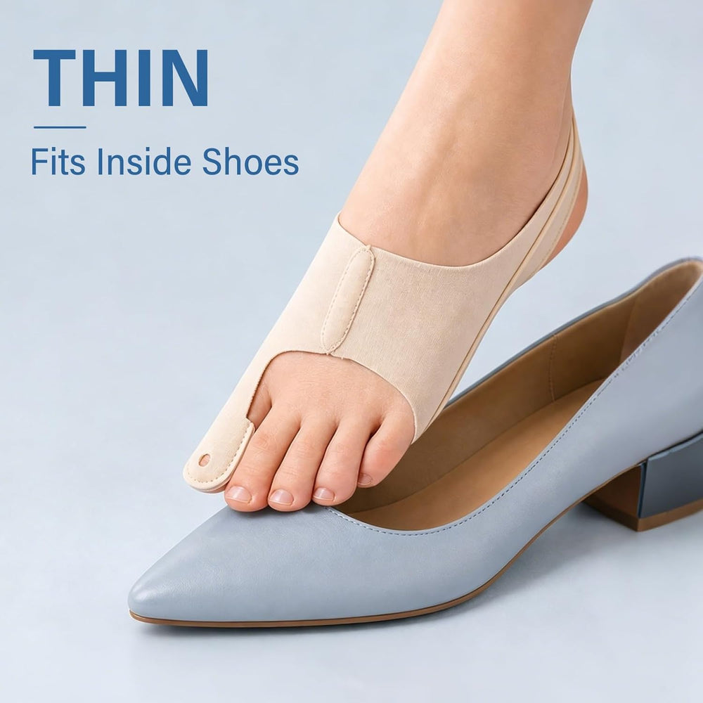 Bunion sleeve worn inside a shoe for commuting