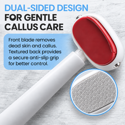 Dual‑Sided Foot Callus Remover, Replaceable Stainless Steel Blade Foot Scraper 🦶