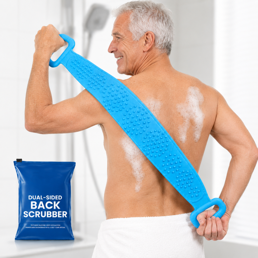 🛁Limited-Time 50% OFF 💦Silicone Bath Brush Double-Sided Exfoliating Back Scrubber