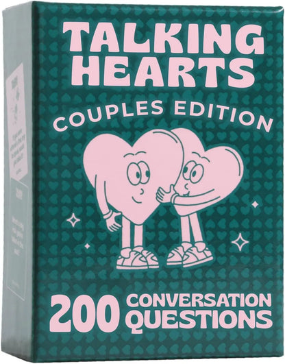 Talking Hearts: Couple Card Game For Date Nights & Travel - 200 Questions