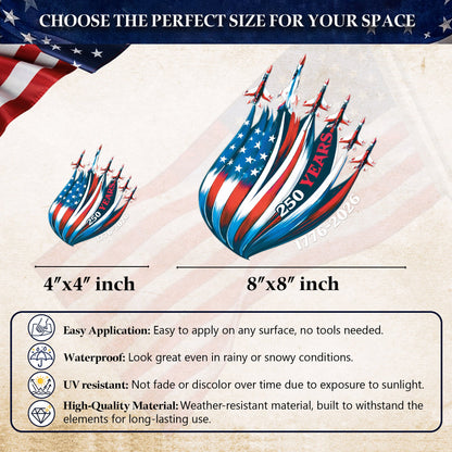 🔥 LIMITED TIME OFFER - Flag Fighter Jet High Quality UV DTF 3D Decal