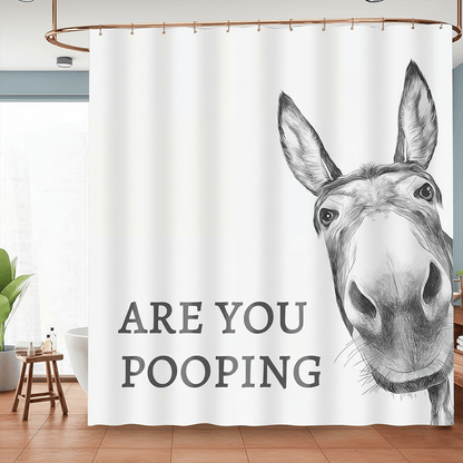 Are You Pooping? Donkey Shower Curtain