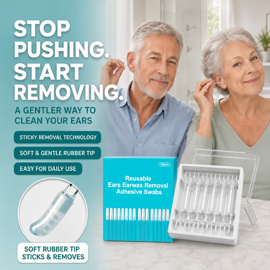 💞2026 HOT SALE 🥳50K+ SOLD!🧏‍♂️🌿 50% OFF! Reusable Earwax Remover – Soft adhesive tip, no cotton mess. Simple & gentle for seniors. Keep ears clean & comfortable. 🤲💚