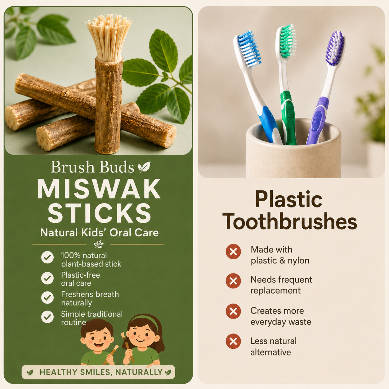 Miswak stick storage and daily care