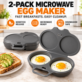 2‑Pack Easy‑To‑Clean Microwave Omelette Maker, Multifunctional Egg Poacher 🍳